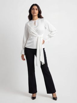 Exude - White Knot Grace Top
