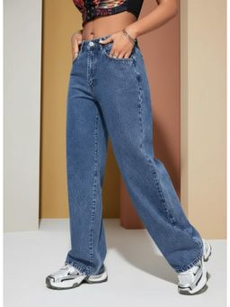 VBEAUTI - Ice Women Wideleg Streachable High Rise Jeans