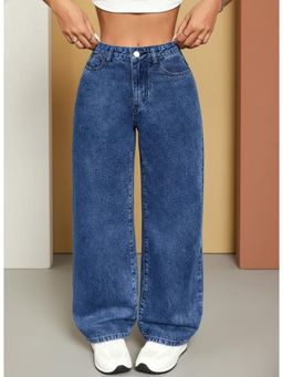 VBEAUTI - Women Ice Wideleg High Rise Streachable Jeans