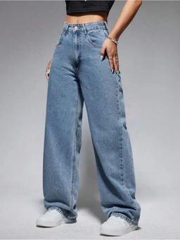 VBEAUTI - Ice Wideleg Streachable High Rise Women Jeans