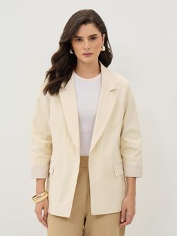 SALT Attire - Womens Zephyr Luxe Beige Blazer