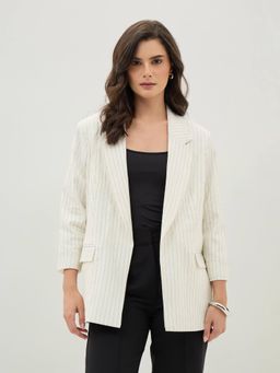 SALT Attire - Womens Zephyr Luxe White Blazer