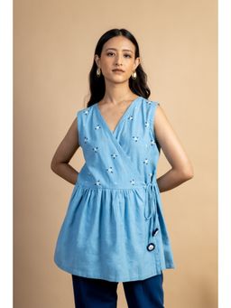 Mushio - Ehsaas Top with Floral Hand Embroidery