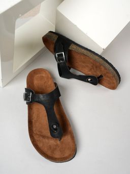 MOZAFIA - Women Flat Black Sandals