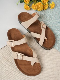 MOZAFIA - Women Flat Beige Sandals