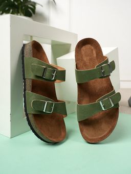 MOZAFIA - Women Flat Green Sandals