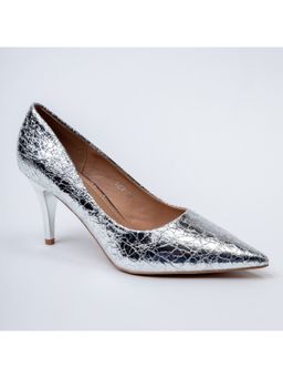 VANSON - IRON MAIDEN-Chromatic Silver Pump Heels