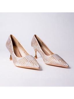 VANSON - Fireworks- Embellished Gold Pump Heels