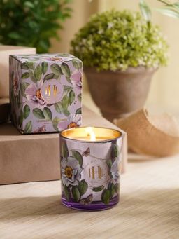 Pure Home + Living - Light Purple Lavender and Chamomile Wax Filled Candle Jar