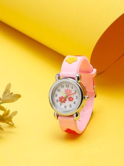 Stol'N - Pink Floral Detailed Wrist Watch