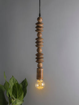 Homesake - Wooden Pendant Light Hanging Antique Mix