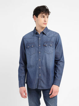 Levi's - Blue Mens Solid Slim Fit Shirt
