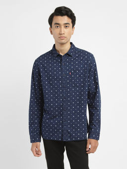 Levi's - Navy Blue Mens Solid Slim Fit Shirt