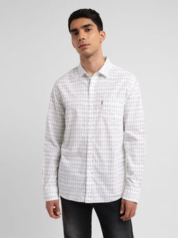Levi's - White Mens Print Slim Fit Shirt