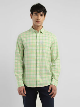 Levi's - Green Mens Checkered Slim Fit Shirt