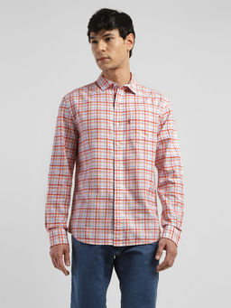 Levi's - White Mens Checkered Slim Fit Shirt