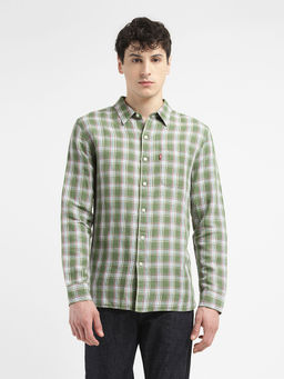 Levi's - Green Mens Checkered Slim Fit Shirt