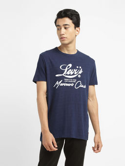 Levi's - Navy Blue Mens Graphic Slim Fit T-Shirt