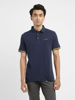 Levi's - Navy Blue Mens Solid Slim Fit Polo T-Shirt