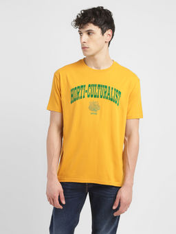 Levi's - Yellow Mens Print Crew Neck T-Shirt