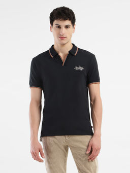 Levi's - Black Mens Solid Slim Fit Polo T-Shirt