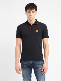 Levi's - Black Mens Solid Slim Fit Polo T-Shirt
