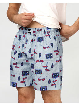 Bewakoof - Men's Grey All Over Printed Boxers