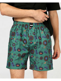 Bewakoof - Men's Green All Over Printed Boxers