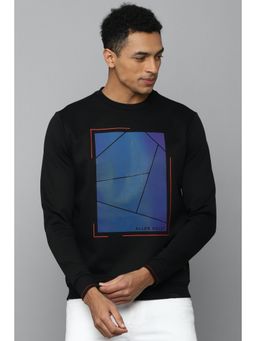 Allen Solly - Men Black Round Neck Full Sleeves Casual Sweatshirt