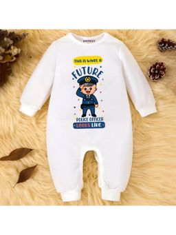KNITROOT - White This Is What A Future Police Officer Looks Like Theme Romper