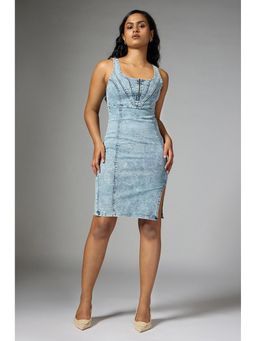 FREAKINS - Tyla Ice Blue Denim Dress