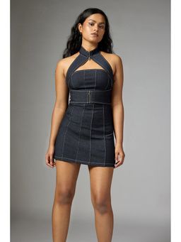 FREAKINS - Black Gothic Chained Mini Dress