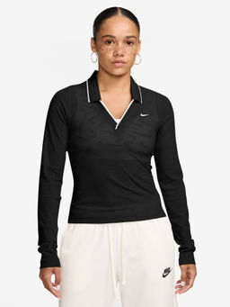 Nike - Black Sportswear Chill Knit Women's Polo T-shirt - IM8390-010