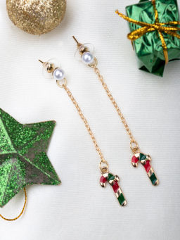 Arendelle - Christmas Candy Cane Drop Earrings