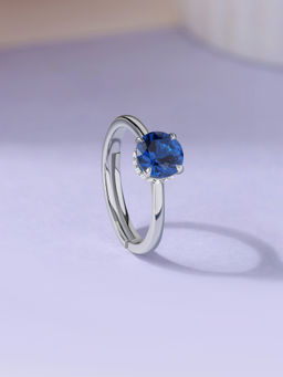 Ornate Jewels - 925 Silver 1.77 Carat Pear Tanzanite Midnight Tear Adjustable Ring for Women & Girls