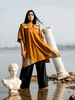 October - Spiced Snow Snowflake Embroidered Collar Cape