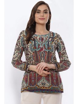 Rangriti - Yellow Viscose Rayon Short Top