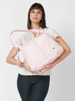 Globus - Women Nude Textured Vegan Leather Hobo Bag