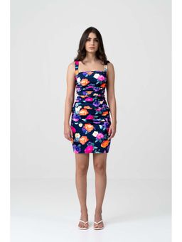 SOTBELLA - Floral Ruched Mini Dress