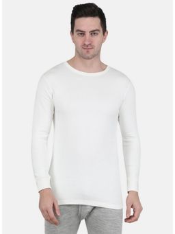 Monte Carlo - Mens White Regular Fit Full Sleeve Round Neck Thermal Vest