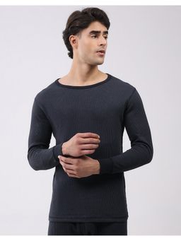 Monte Carlo - Mens Black Regular Fit Full Sleeve Round Neck Thermal Vest