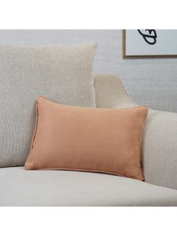 HomeTown - Nora Shades Suede Reversible Solid Cushion Cover 30 x 45 Cm in Tan Colour