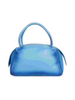 Saint G - Blue Leather Structured Handheld Bag