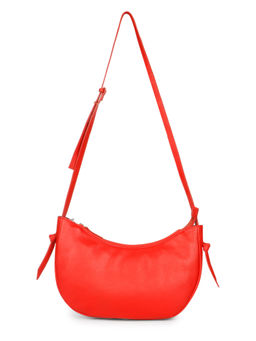 Saint G - Red Half Moon Leather Sling Bag