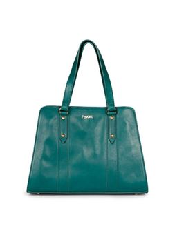 Saint G - Green Womens Leather Structured Shoulder Bag with Detachable Strap