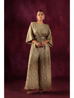 Twenty Nine - Taupe Lace Mirrorwork Jumpsuit