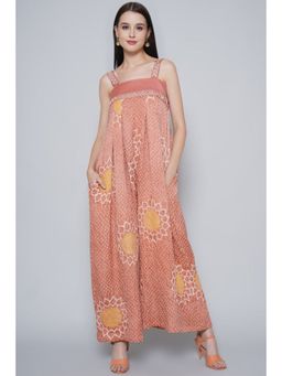 Twenty Nine - Peach Sunflower Bandhani Jumpsuit