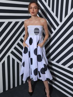 RAREISM - Polka Print Midi Dress