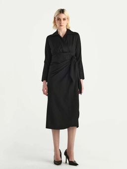 RAREISM - Self Design Wrap Midi Dress