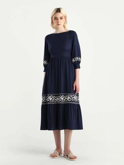 RAREISM - Embroidered Midi Dress